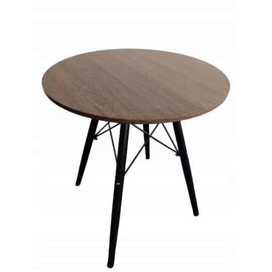 Masa rotundă de calitate pentru bucătărie din nuc