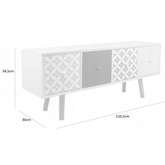 Comodă retro cu patru sertare