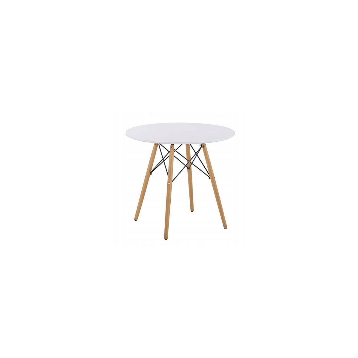 Masa de dining de calitate, 60 cm, de culoare albă