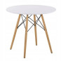Masa de dining de calitate, 60 cm, de culoare albă