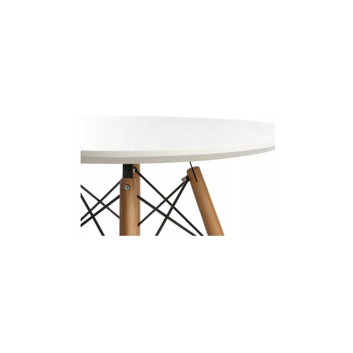 Masa de dining de calitate, 60 cm, de culoare albă