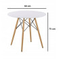 Masa de cafea rotundă de culoare nuc 60 cm