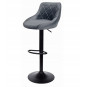 Scaun de bar din catifea de culoare gri