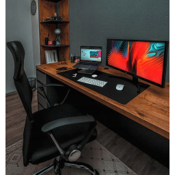 Scaun de birou PREMIUM de culoare neagră