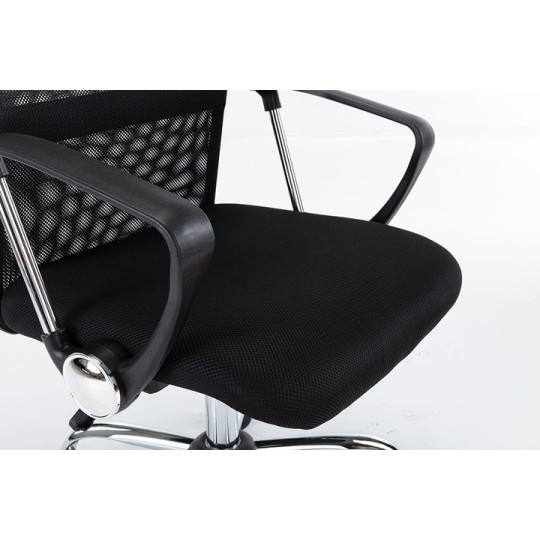 Scaun de birou PREMIUM de culoare neagră