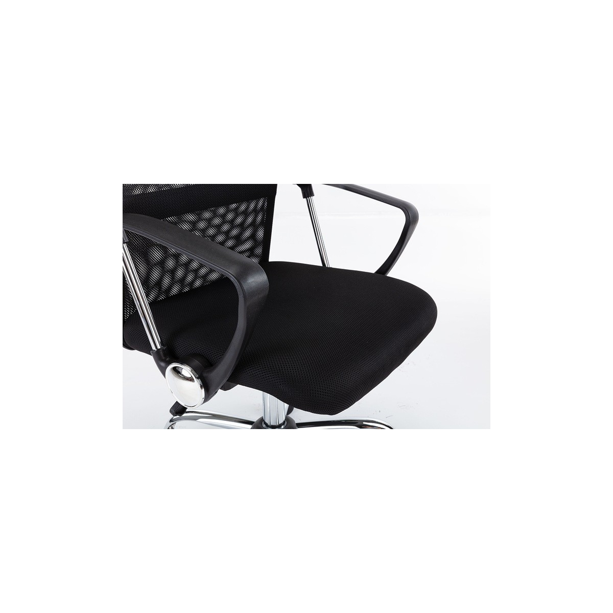 Scaun de birou PREMIUM de culoare neagră