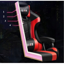 Scaun de gaming pentru PC de culoare albastră