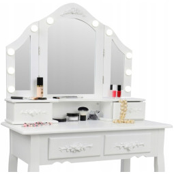 Mese de toaletă moderne de culoare albă cu iluminare LED