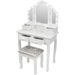 Mese de toaletă moderne de culoare albă cu iluminare LED