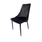Scaun negru cu matlasare LR08