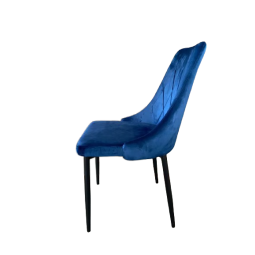 Scaune moderne pentru dining în culoarea albastră