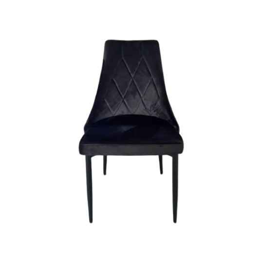 Scaun negru cu matlasare LR08