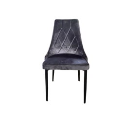 Stol învelit cu catifea de culoare gri pentru bucătărie