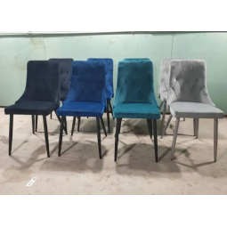 Scaun negru cu matlasare LR08