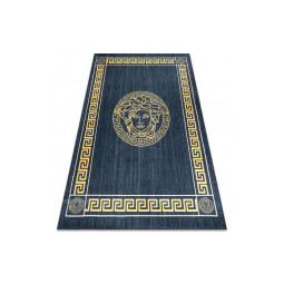 Covor albastru-auriu lavabil, meduză grecească antiderapantă ANDRE