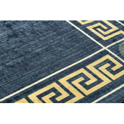 Covor albastru-auriu lavabil, meduză grecească antiderapantă ANDRE