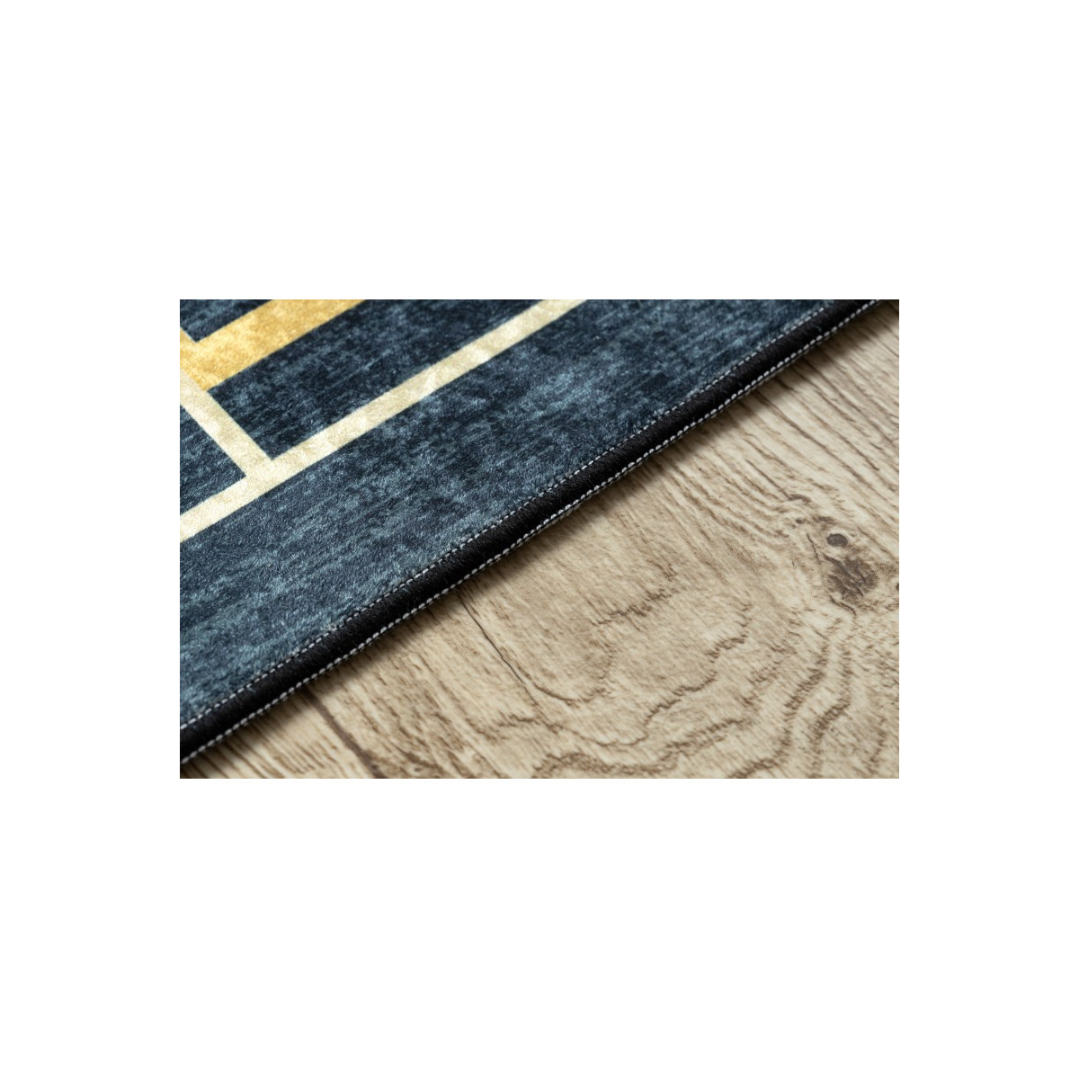 Covor albastru-auriu lavabil, meduză grecească antiderapantă ANDRE