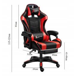 Scaun de gaming pentru PC de culoare albastră