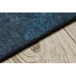 Covor turcoaz-auriu, lavabil, antiderapant, cu model geometric, diverse dimensiuni ANDRE