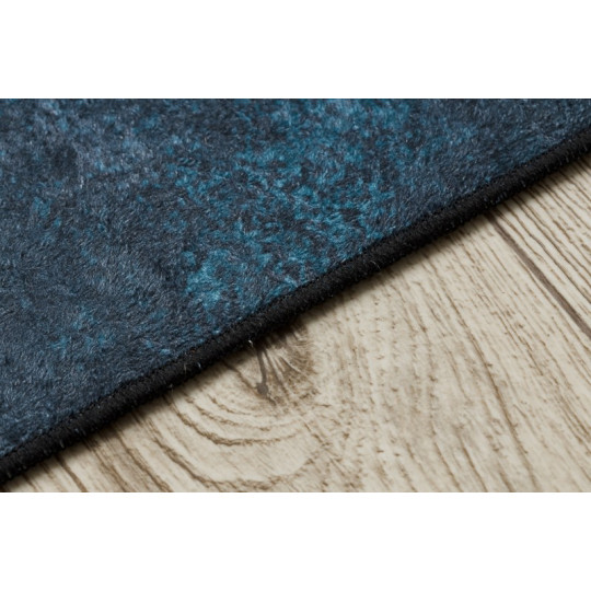 Covor turcoaz-auriu, lavabil, antiderapant, cu model geometric, diverse dimensiuni ANDRE