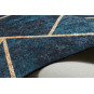 Covor turcoaz-auriu, lavabil, antiderapant, cu model geometric, diverse dimensiuni ANDRE