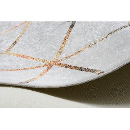 Covoare lavabile antiderapante aurii și negre cu model 3D de cuburi, diverse dimensiuni ANDRE