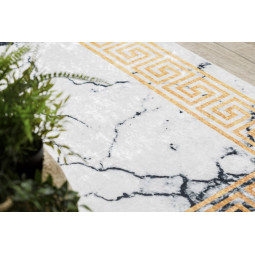 Covoare alb-aurii, spălabil, antiderapant, model marmură grecească, diverse dimensiuni ANDRE