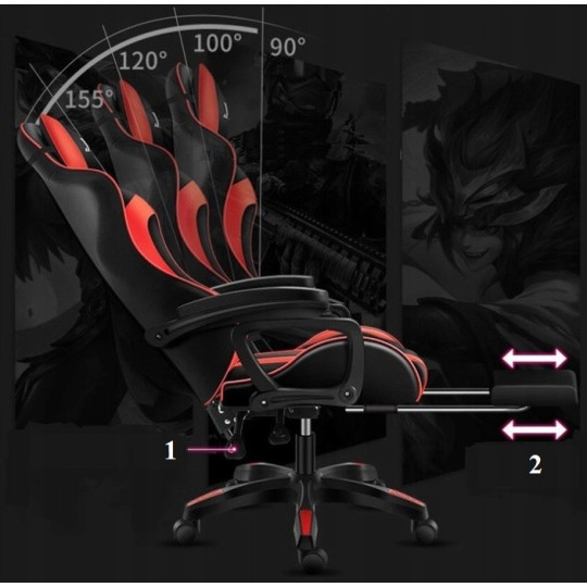 Scaun de gaming pentru PC de culoare albastră