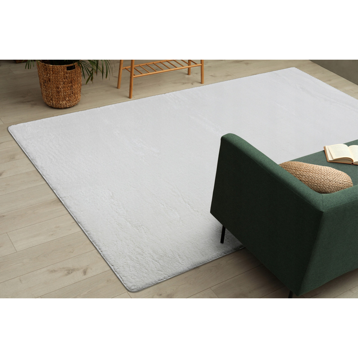 Covoare shaggy de calitate în alb