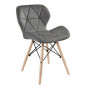 Scaun de calitate în stil scandinav, de culoare gri închis.