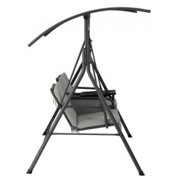 Hamac de grădină pentru doi, de culoare gri