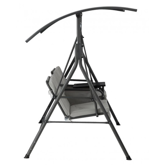 Hamac de grădină pentru doi, de culoare gri