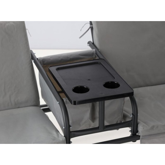 Hamac de grădină pentru doi, de culoare gri