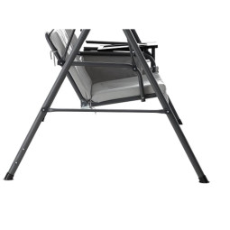 Hamac de grădină pentru doi, de culoare gri