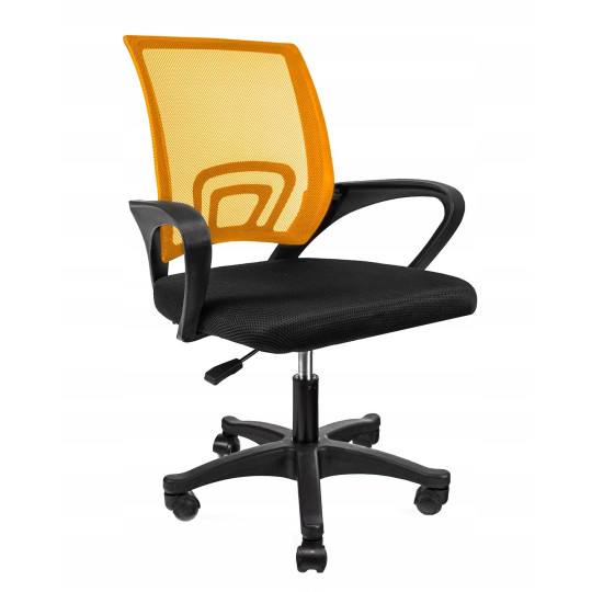 Scaune de birou de culoare galbenă pe roți