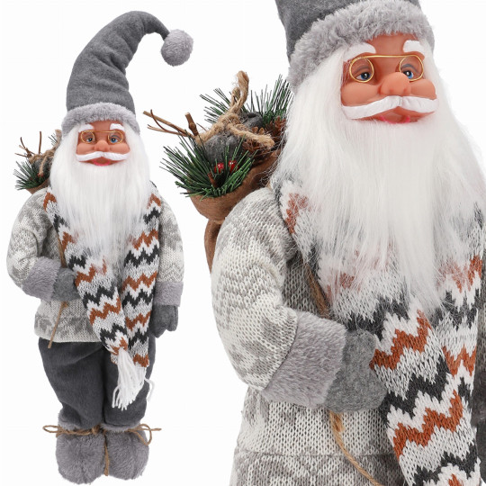 Figură de Crăciun Moș Crăciun în stil scandinav 60 cm