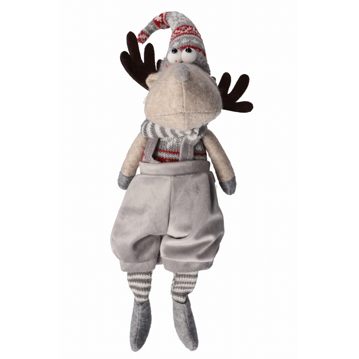 Reindeer de Crăciun cu pălărie 50 cm