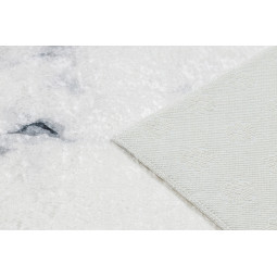 Covor alb lavabil, antiderapant, cu model geometric marmorat, disponibile în diferite dimensiuni ANDRE