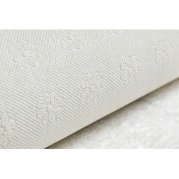 Covor alb lavabil, antiderapant, cu model geometric marmorat, disponibile în diferite dimensiuni ANDRE