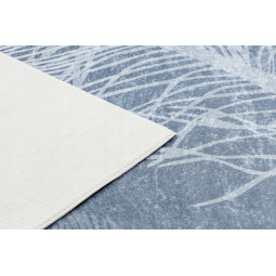 Covor albastru lavabil cu model antiaderent penaj, dimensiuni variate ANDRE