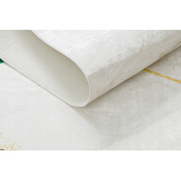 Covor alb-aurieș, lavabil, antiderapant, disponibile în mai multe dimensiuni ANDRE