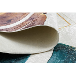 Covor alb-aurieș, lavabil, antiderapant, disponibile în mai multe dimensiuni ANDRE