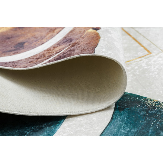 Covor alb-aurieș, lavabil, antiderapant, disponibile în mai multe dimensiuni ANDRE