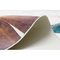 Covor alb-aurieș, lavabil, antiderapant, disponibile în mai multe dimensiuni ANDRE