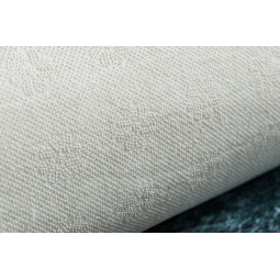 Covor albastru lavabil, antiderapant, cu model geometric și frunze, diverse dimensiuni, ANDRE