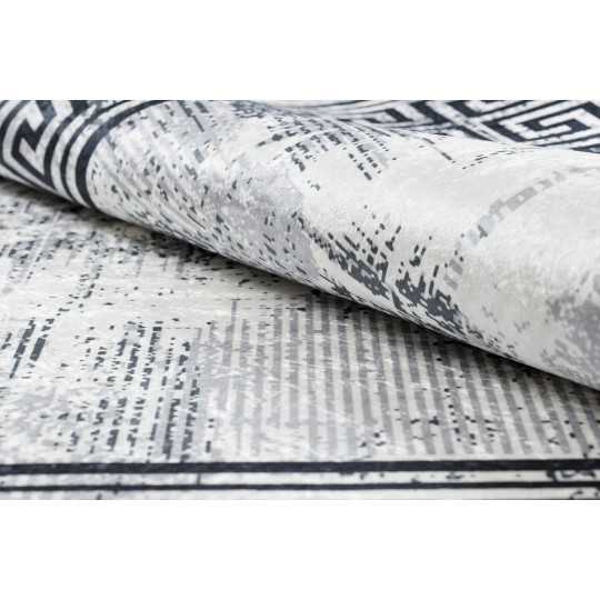 Covor negru-alb, lavabil, antiderapant, diferite dimensiuni ANDRE