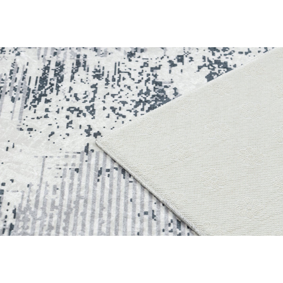 Covor negru-alb, lavabil, antiderapant, diferite dimensiuni ANDRE