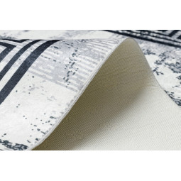 Covor negru-alb, lavabil, antiderapant, diferite dimensiuni ANDRE