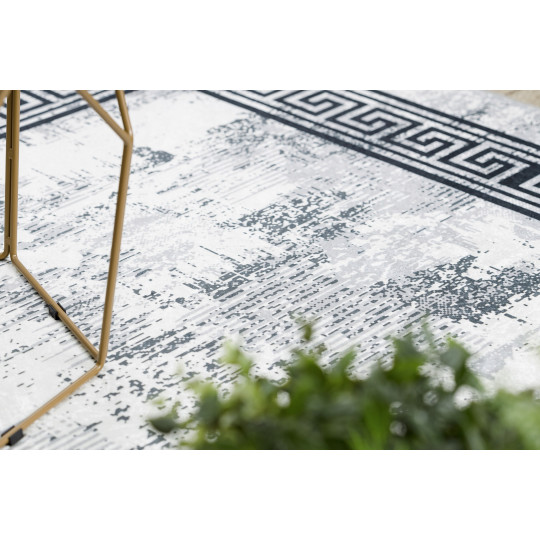 Covor negru-alb, lavabil, antiderapant, diferite dimensiuni ANDRE