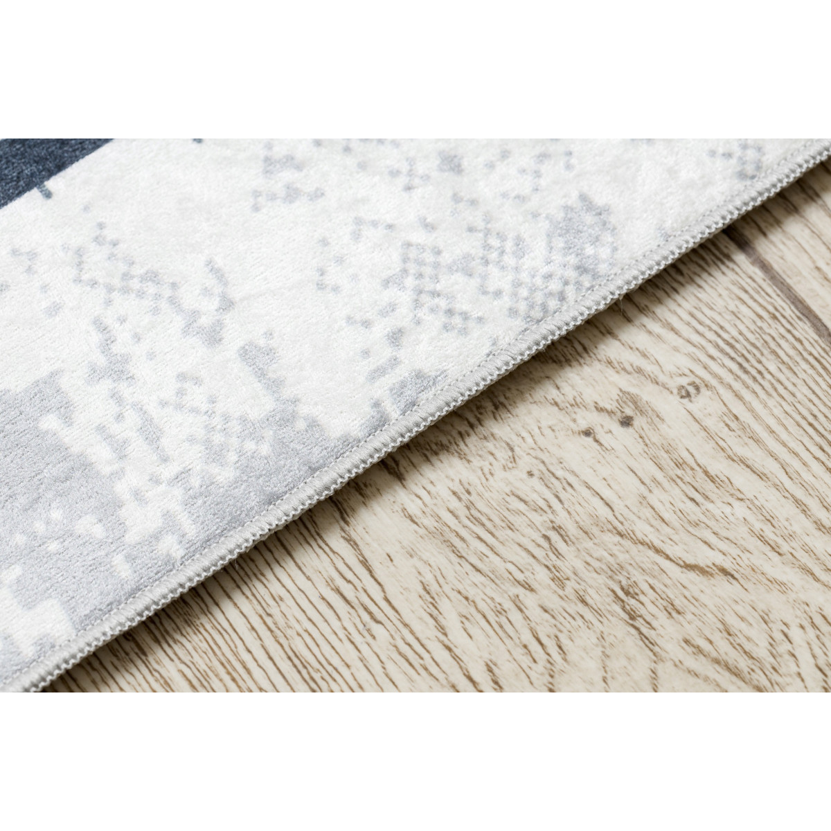 Covor negru-alb, lavabil, antiderapant, diferite dimensiuni ANDRE